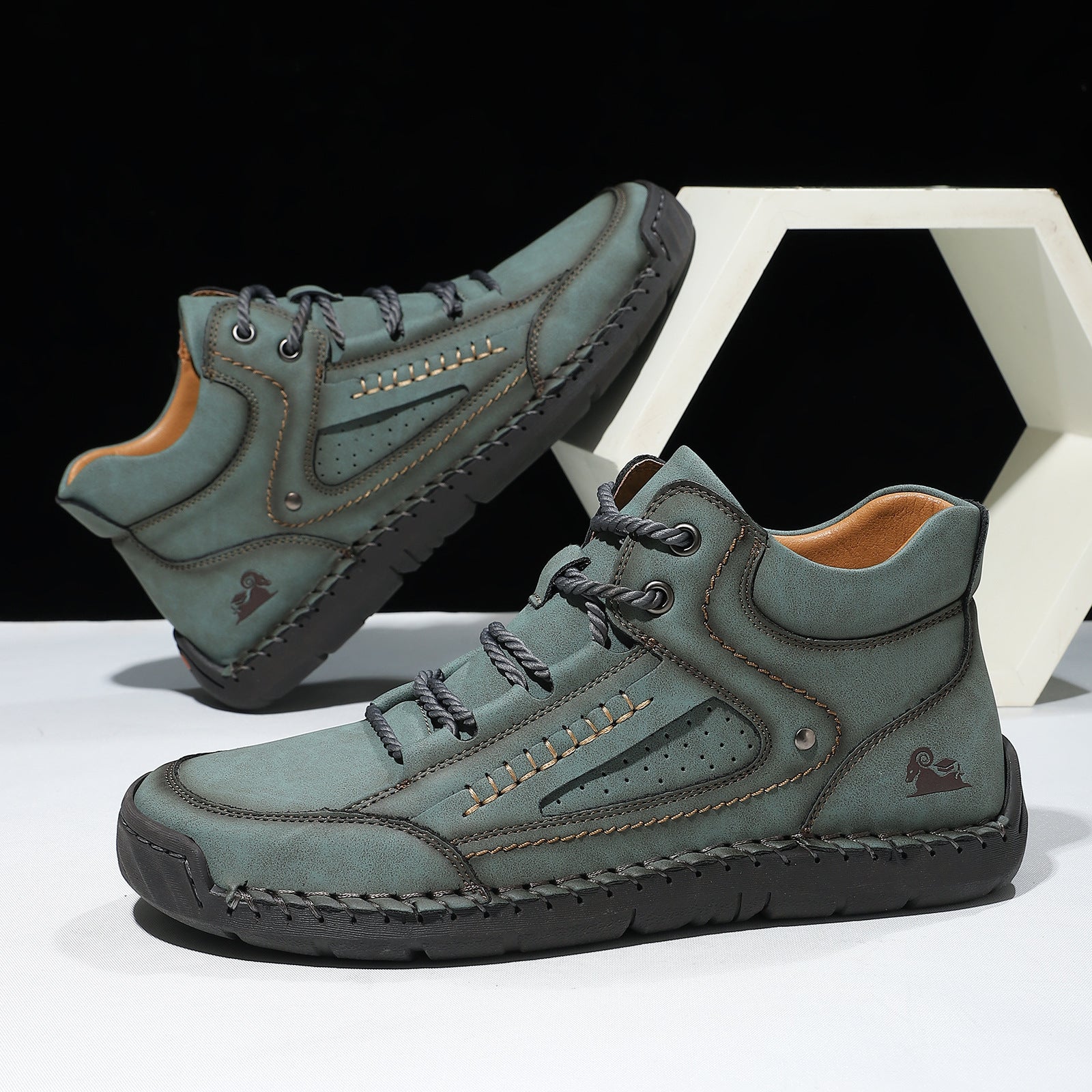 Hommes Confortable et respirant Chaussures haut-top à lacets plats