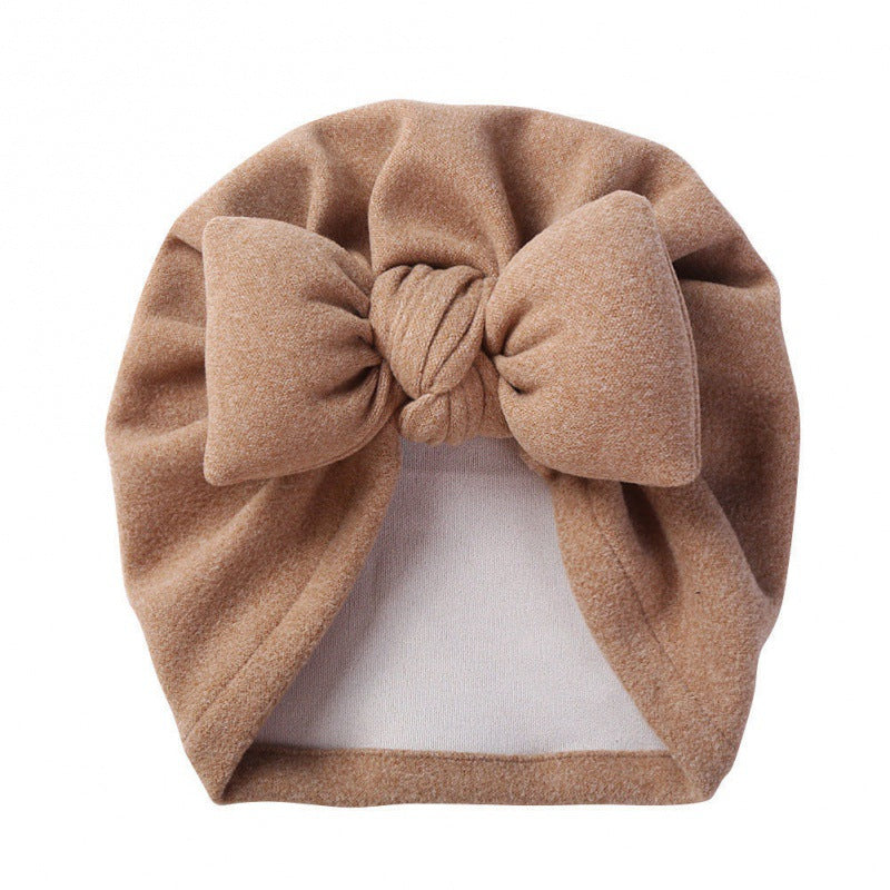 Style cachemire capuche bébé coton rempli Bow