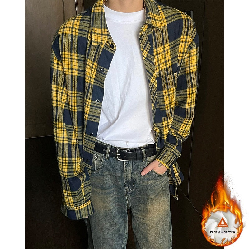 Chemise en Plaid Casual pour Homme