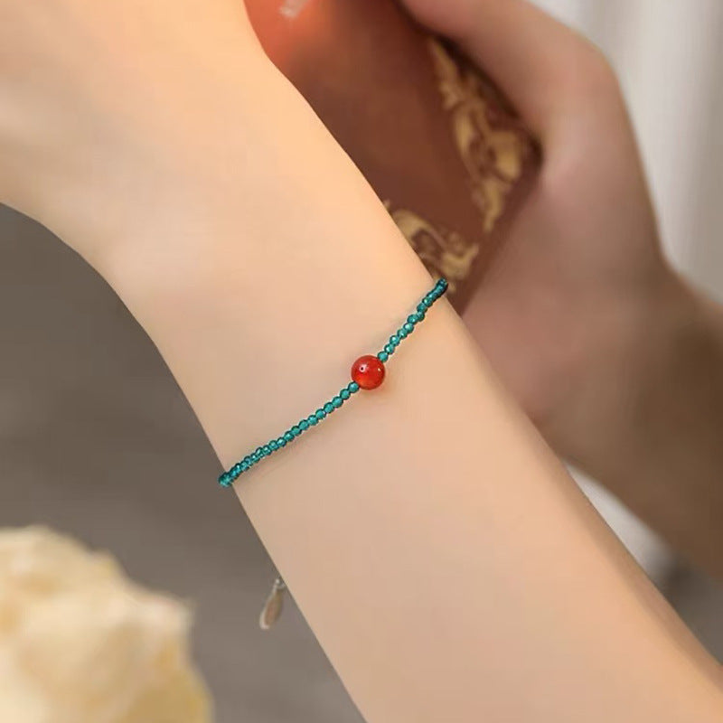 Printemps et été cristal Bracelet Niche Design Gris clair de lune violet Asai Améthyste Bracel