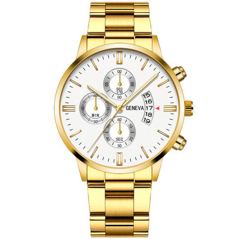 Calendrier Montres en acier Montres en quartz pour hommes