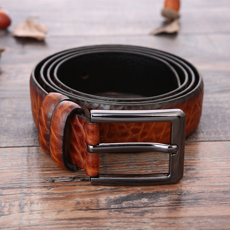 European and American Fashion Ceinture professionnelle masculine Cadeaux créatifs Ceinture Laser Logo Factory W