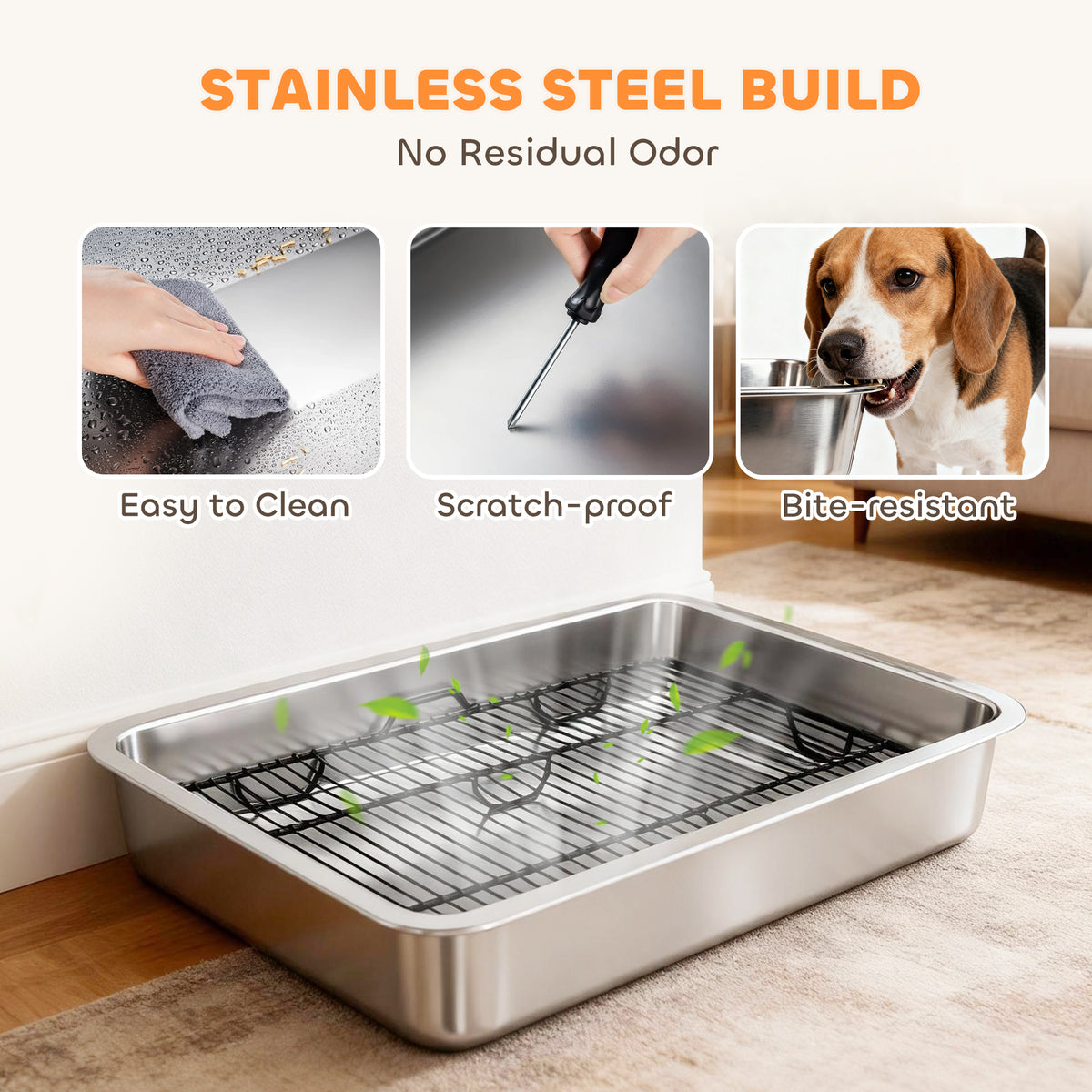 Stainless steel dog bowl for small and medium dogs