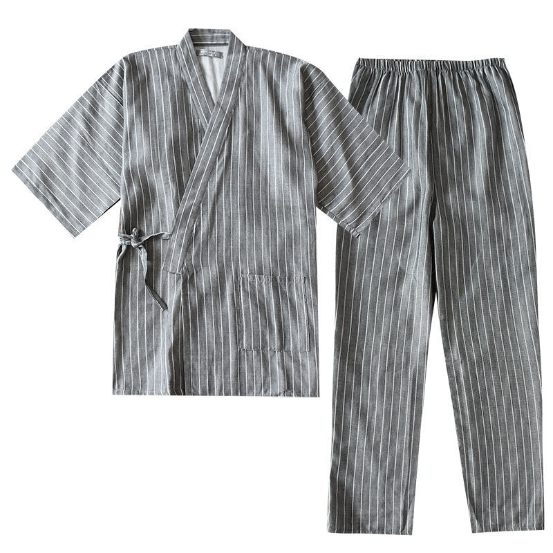 Coton Pyjama double couche à rayures japonaises