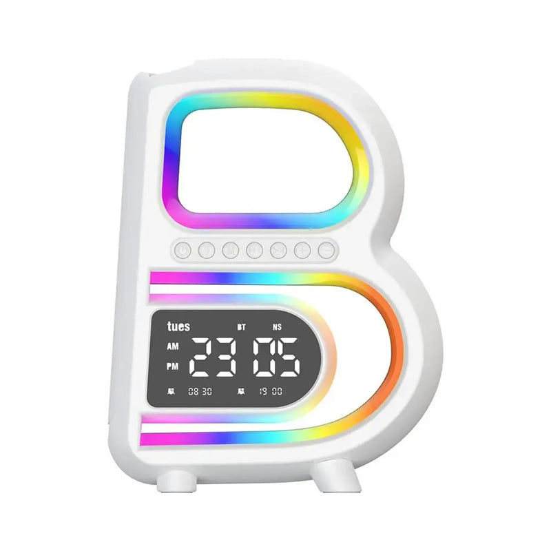 B-Shaped Blutooth Haut-parleur multifonctionnel Smart Music Rhythm éclairage téléphone sans fil Charg