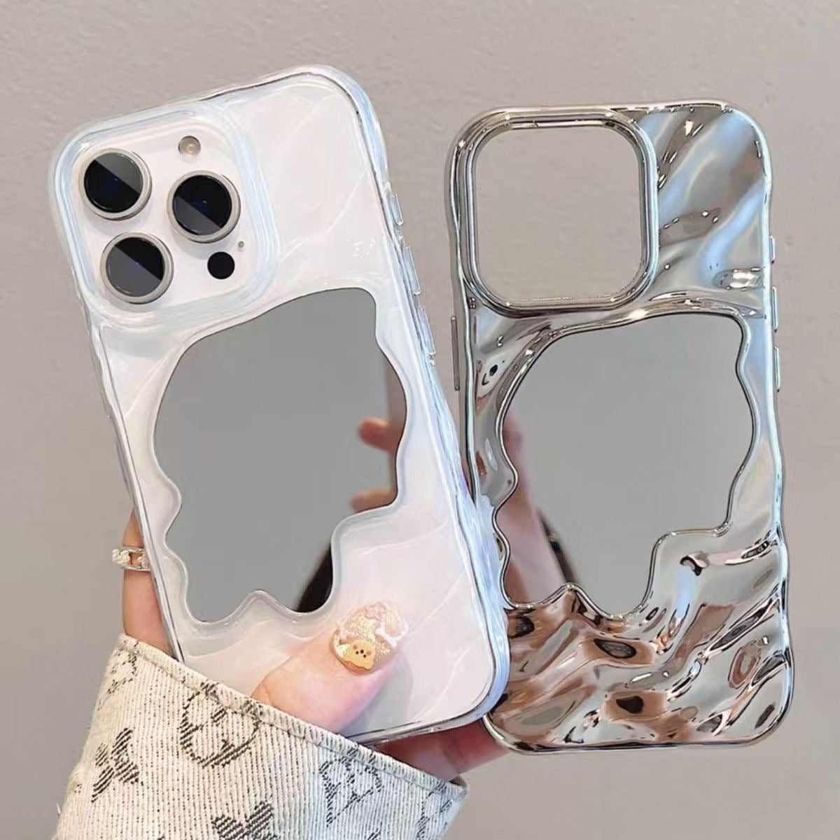 Boîtier de protection Ripple Mirror Maquillage