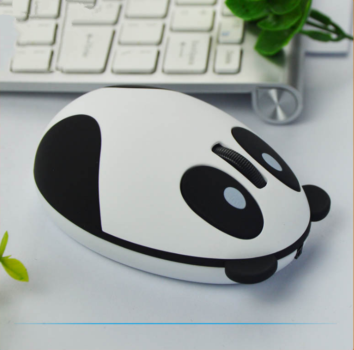 Silent souris optique 2.4G sans fil charge panda souris dessin animé animal mignon souris