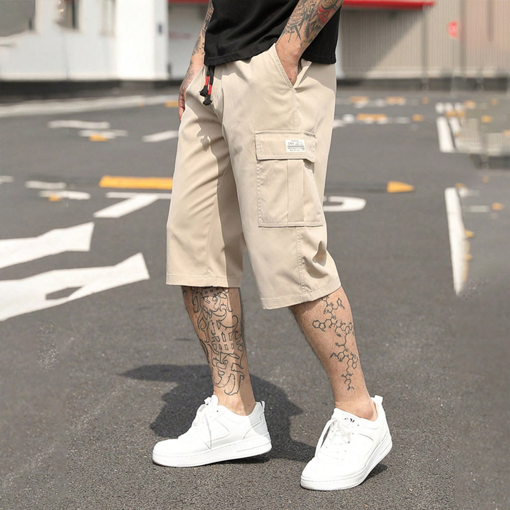 Été mince American-Style Minimalist Casual Hommes Cropped pantalons