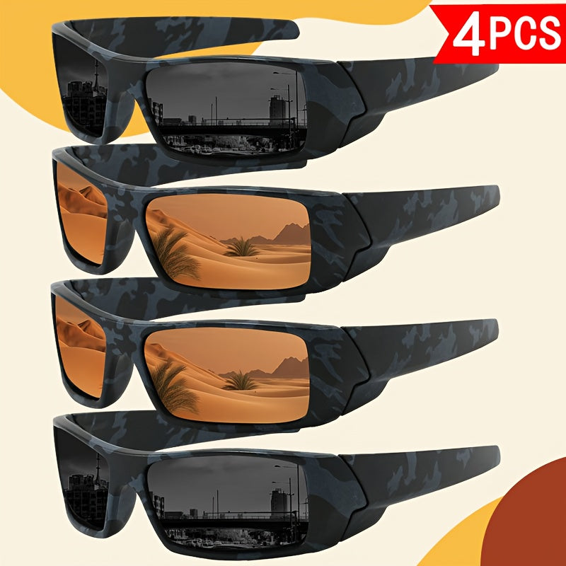 Ensemble de Lunettes de soleil 4 PCS Polarized Sport pour hommes