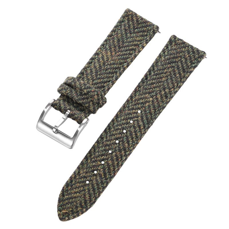 Leather watch strap finished with quick release mechanism