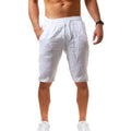 Wish Aliexpress Summer Large Size Loose Lin Breathable Cinq-Point Pantalons Sport Homme Cas