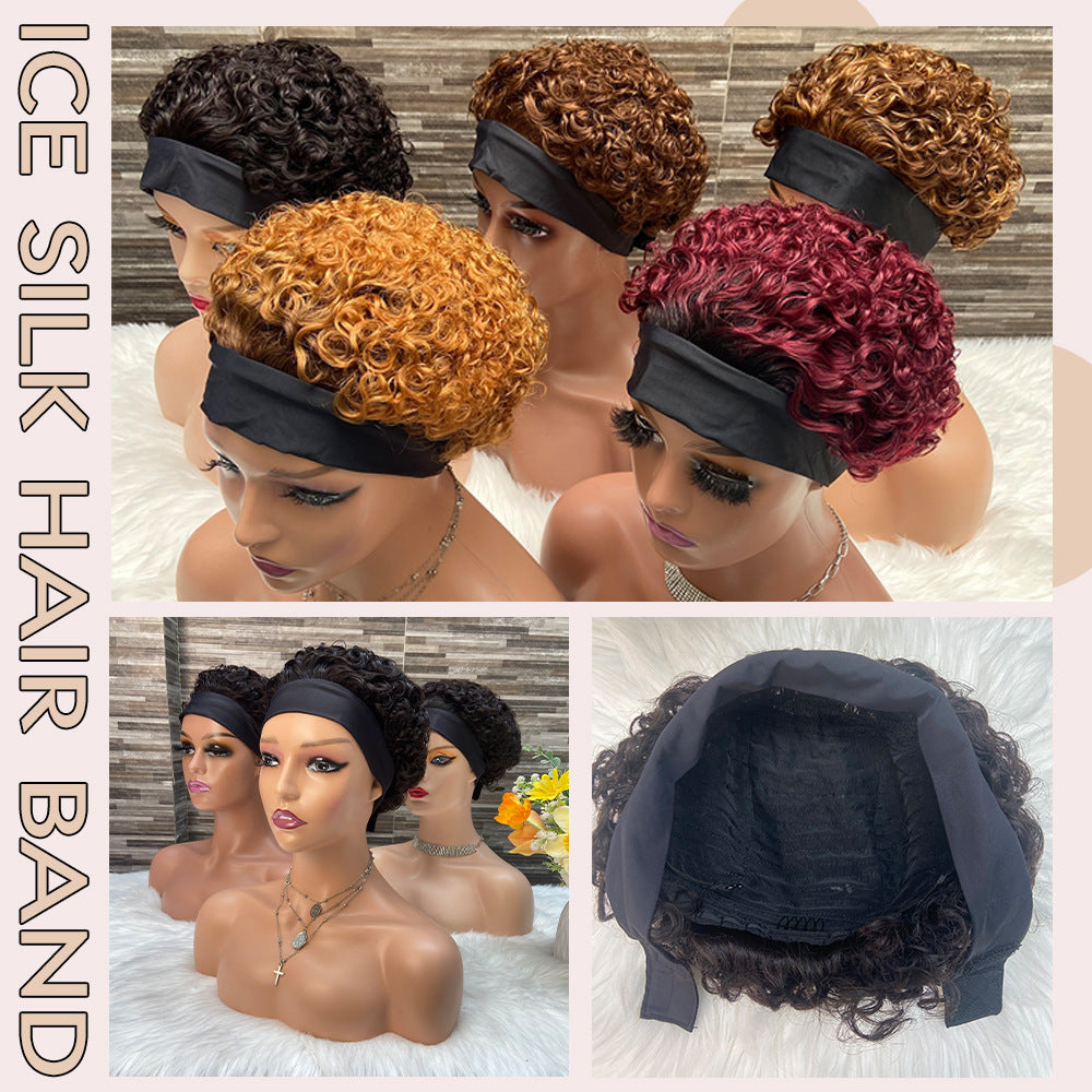 Couleur réel cheveux humains Ice Silk bande de cheveux Elf