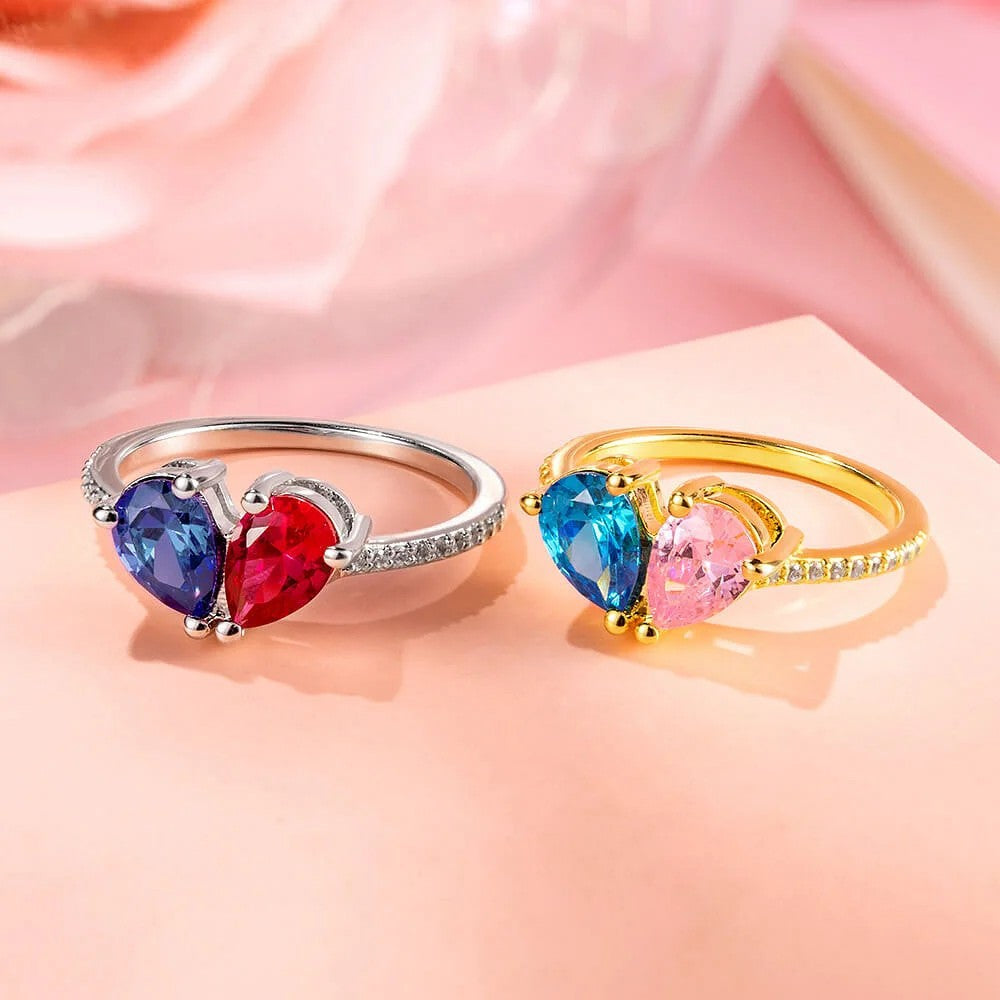 Anneau de mode en pierre de naissance Zircon