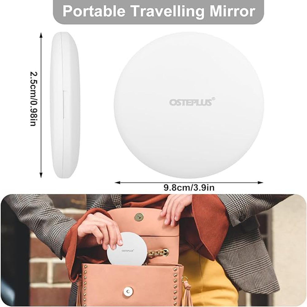 Miroir de maquillage de voyage avec lumière LED