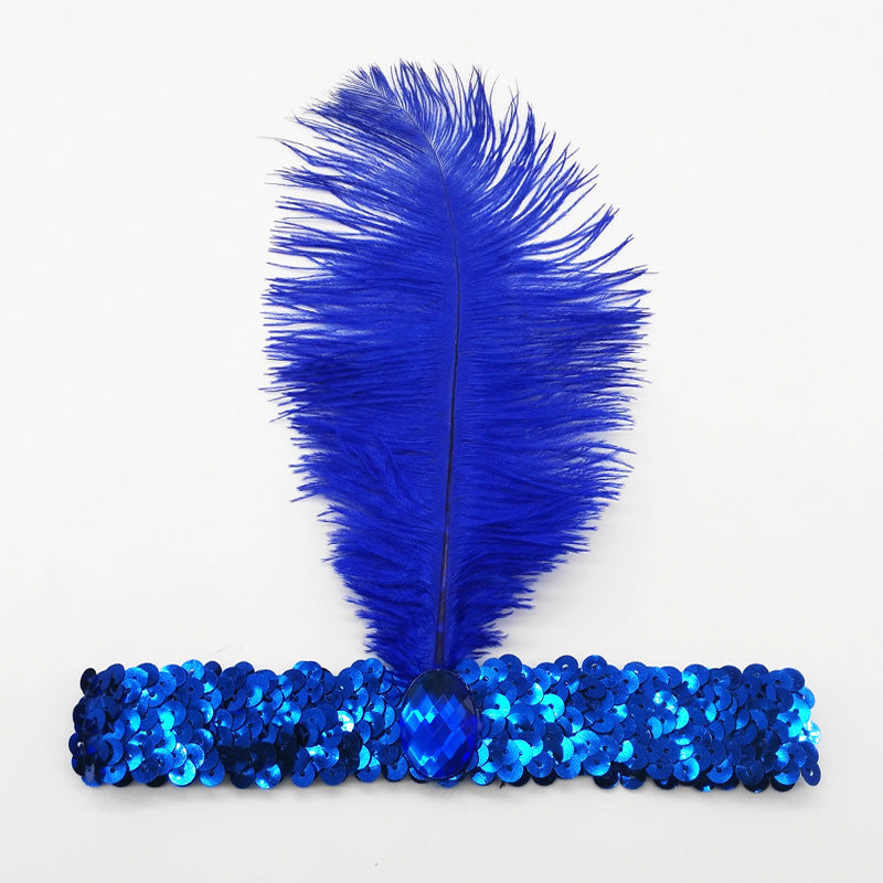 Les cheveux d'autruche sequined Diamonds Bandeau
