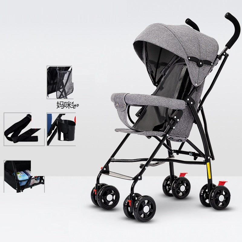 Assieds-toi et couche-toi Bébé Portable Pliant Simple Trolley