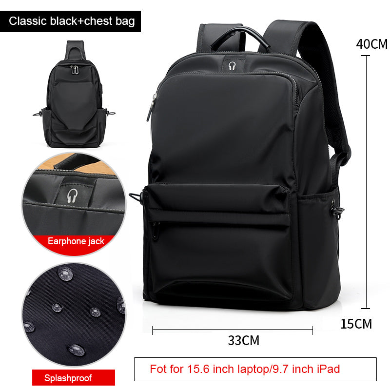 Mode simple sac de voyage Trendy Cool Male College Student Computer School Bag