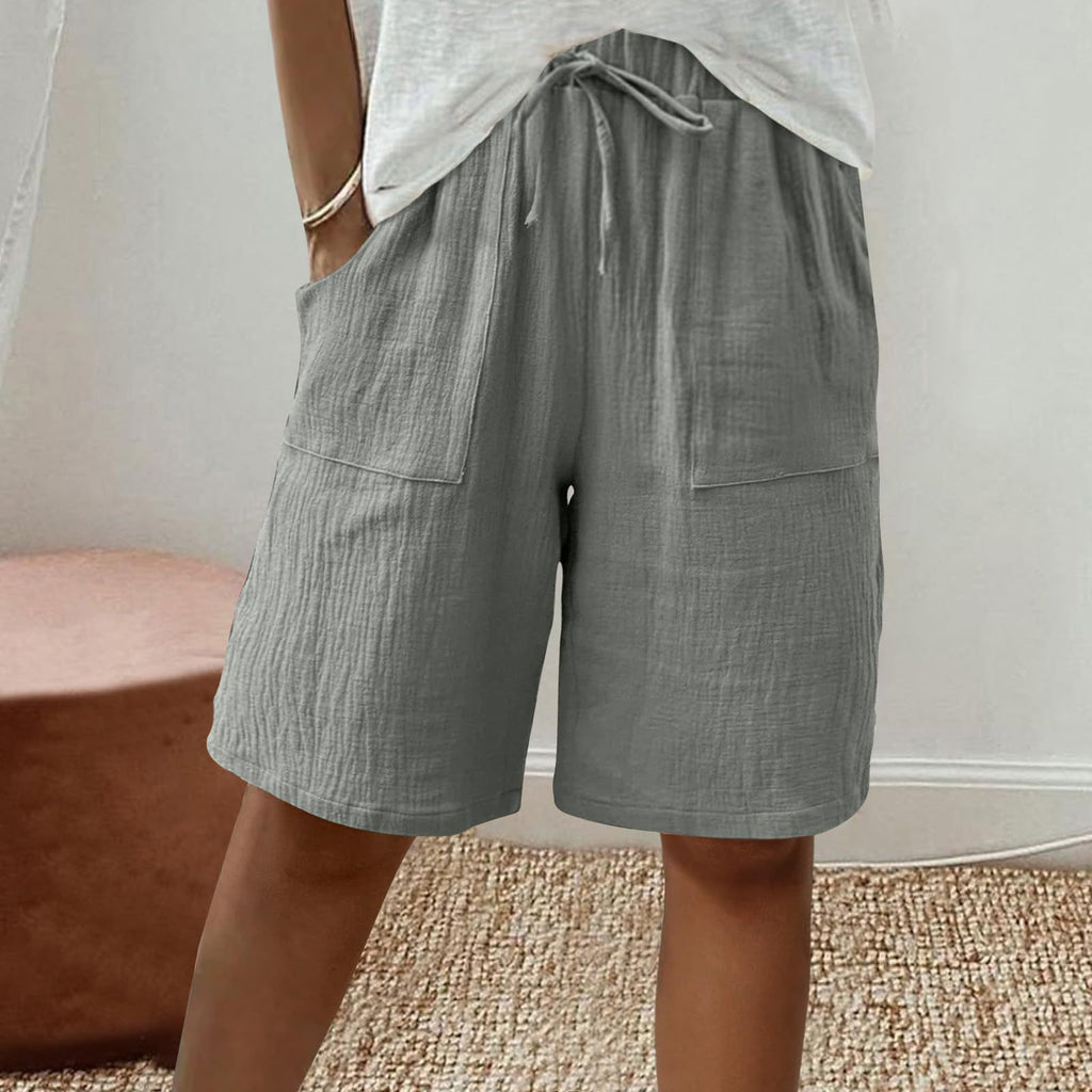 Short en coton lin