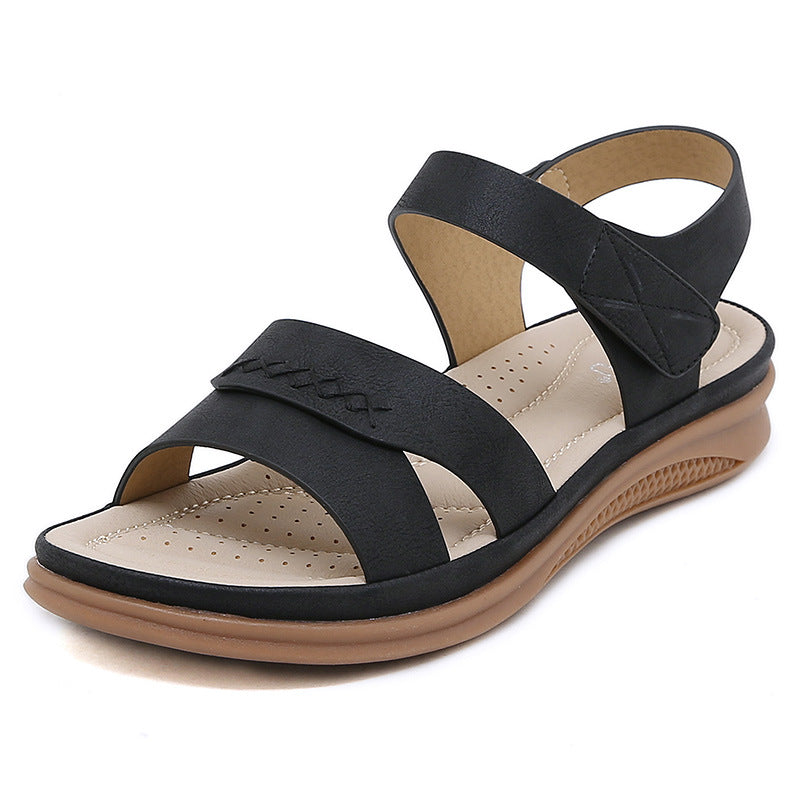 Sandales casual, léger Plus-size Retro Wedge pour le confort