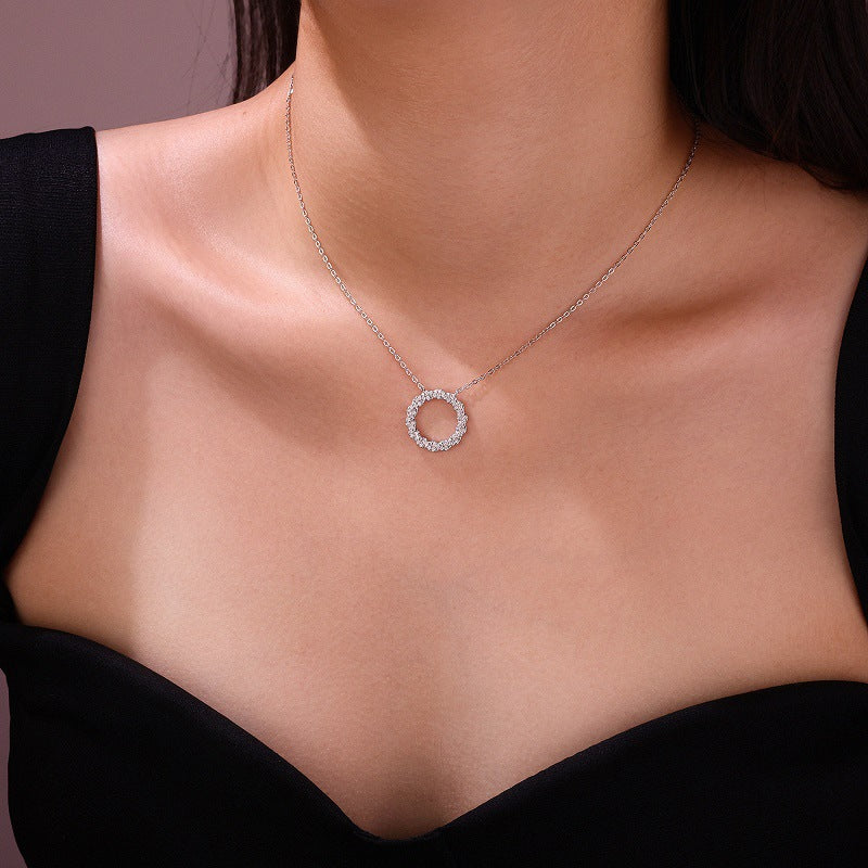 S925 Collier rond en mousse d'argent