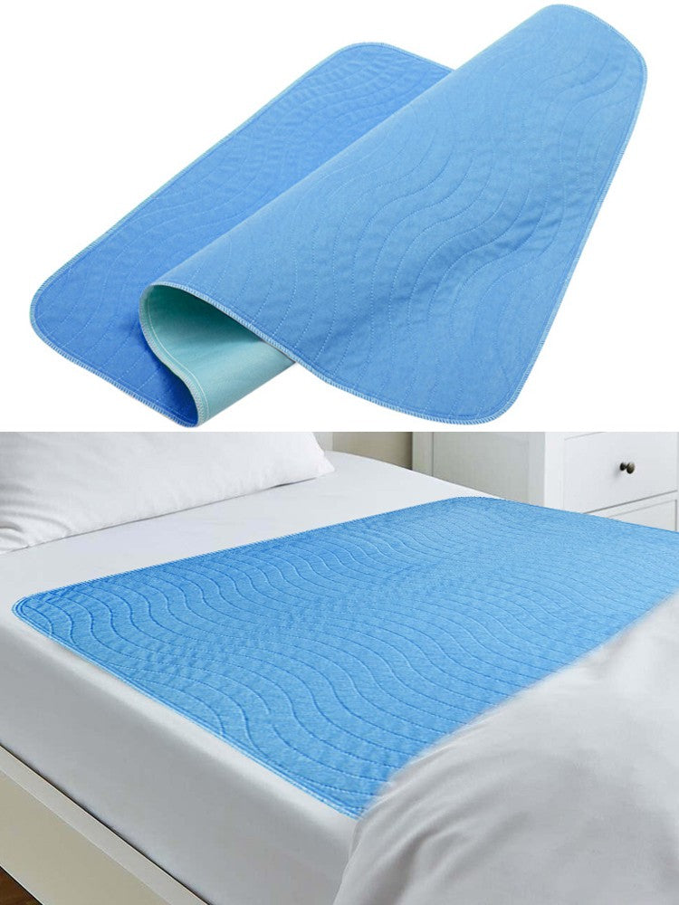 Feuilles de protection pour lits lavables à l'incontinence bleue - Haute absorption réutilisable