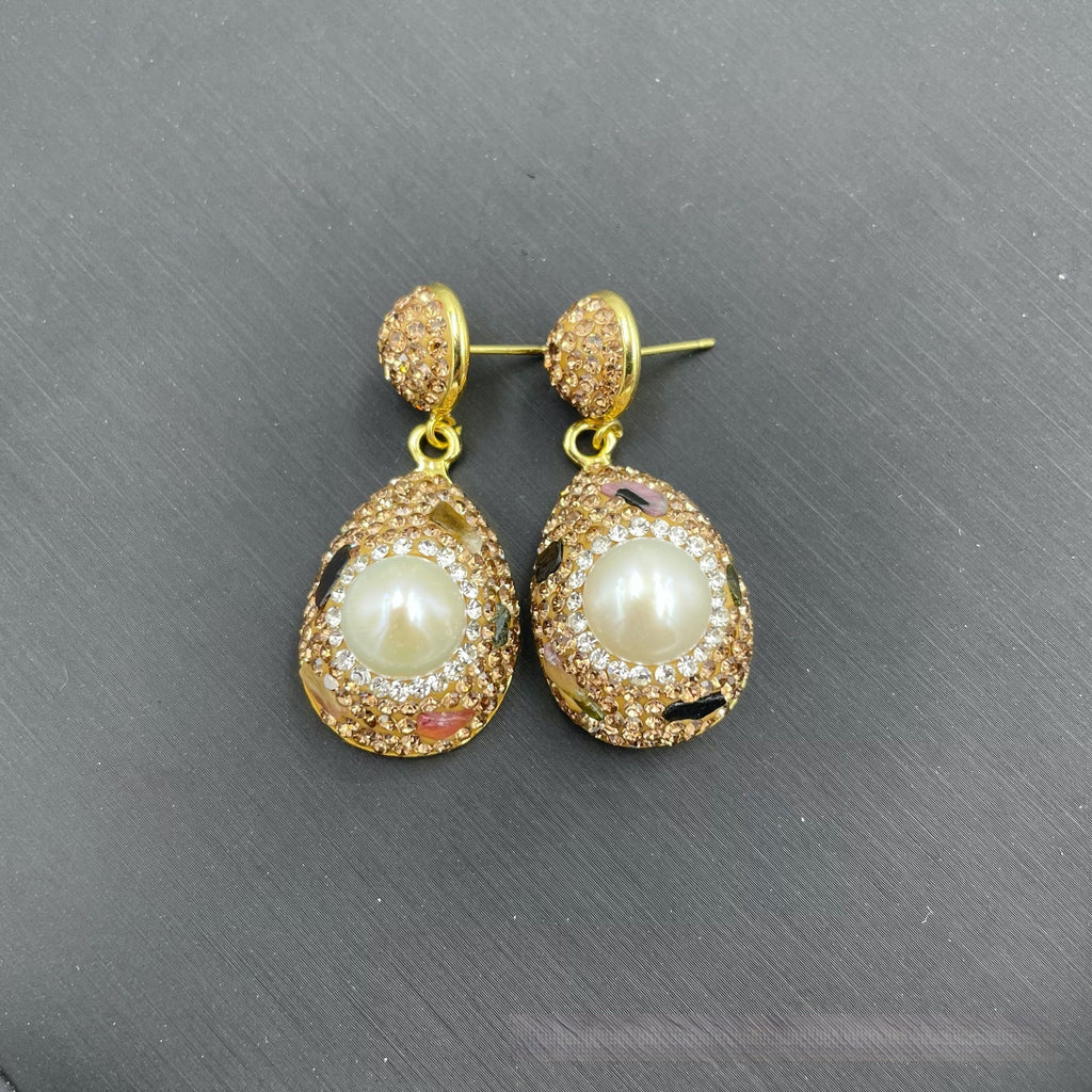 Perles naturelles en forme d'eau douce Ensemble de trois pièces