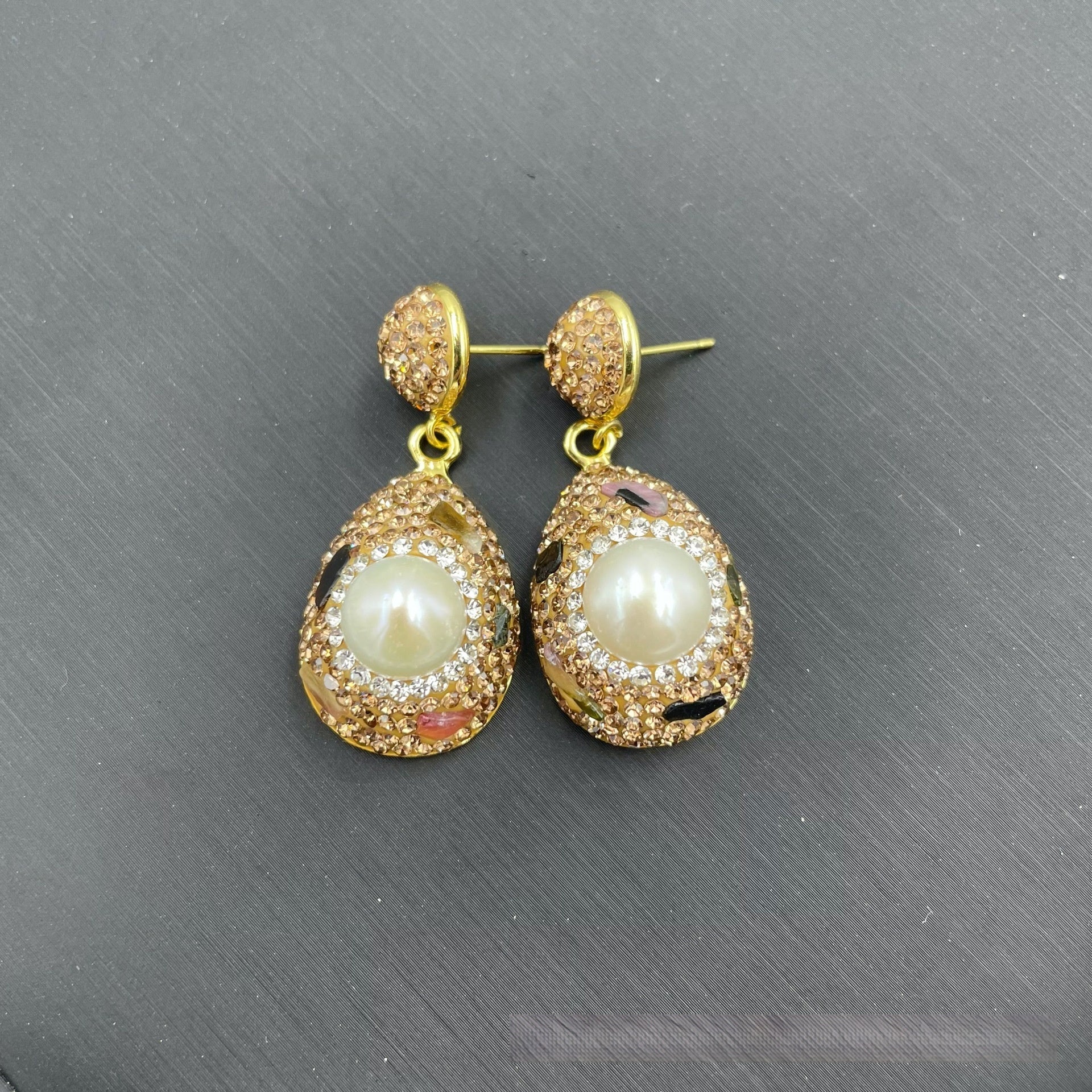 Perles naturelles en forme d'eau douce Ensemble de trois pièces