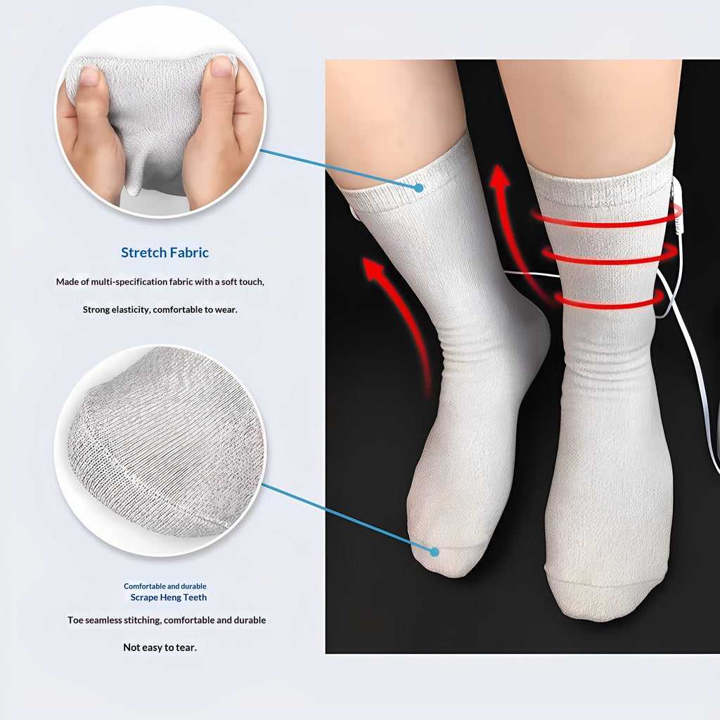 Chaussettes de massage des pieds pulsés microcurrentes