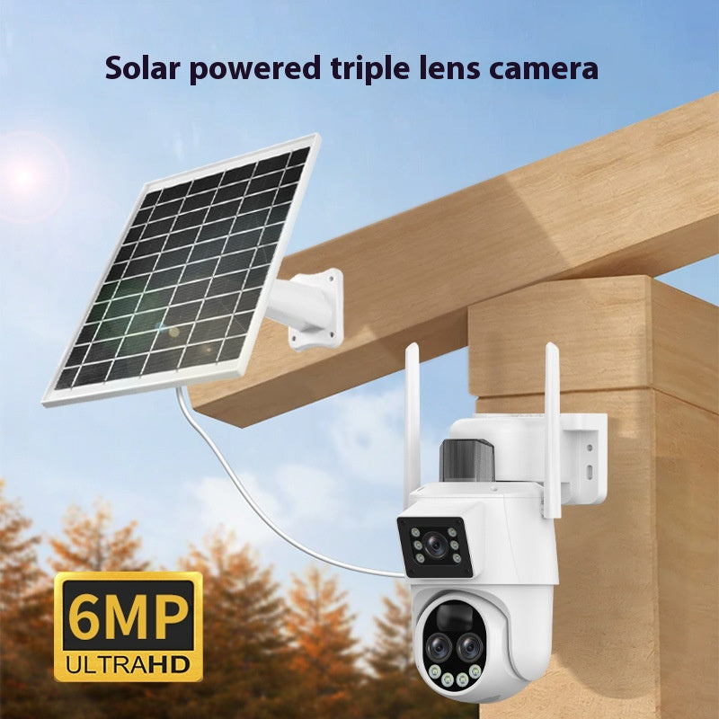 Outdoor Remote Wireless Waterproof Full Color Night Vision 10x Zoom 6MP Surveillance