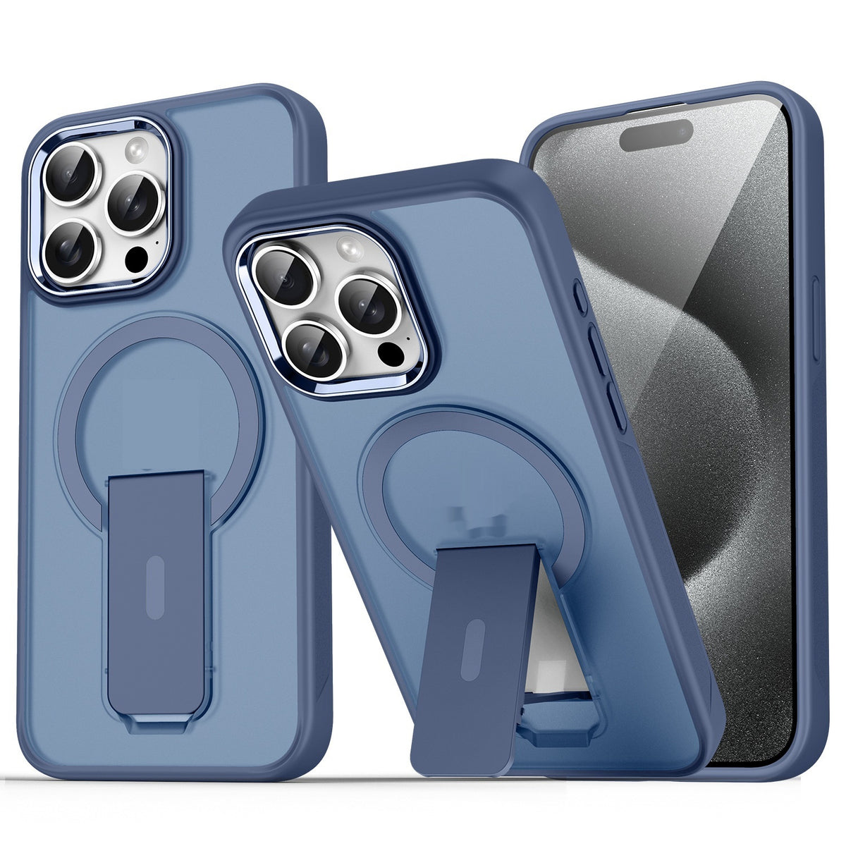 Magnetic Bracket Phone Case Frosted Protection