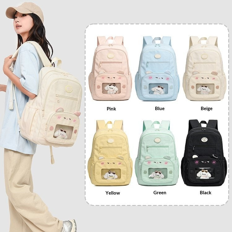 Sac à dos en nylon transparent style coréen
