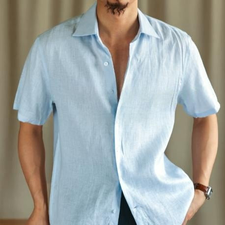 Chemise casual respirante homme manches courtes