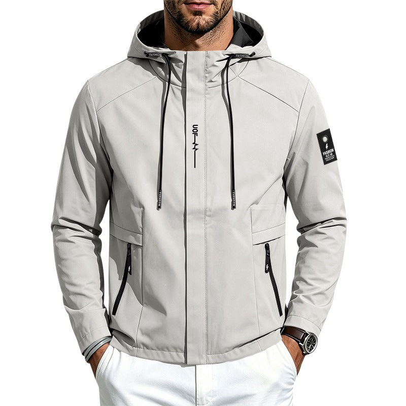 Veste à capuche sport de plein air légère et souple pour hommes