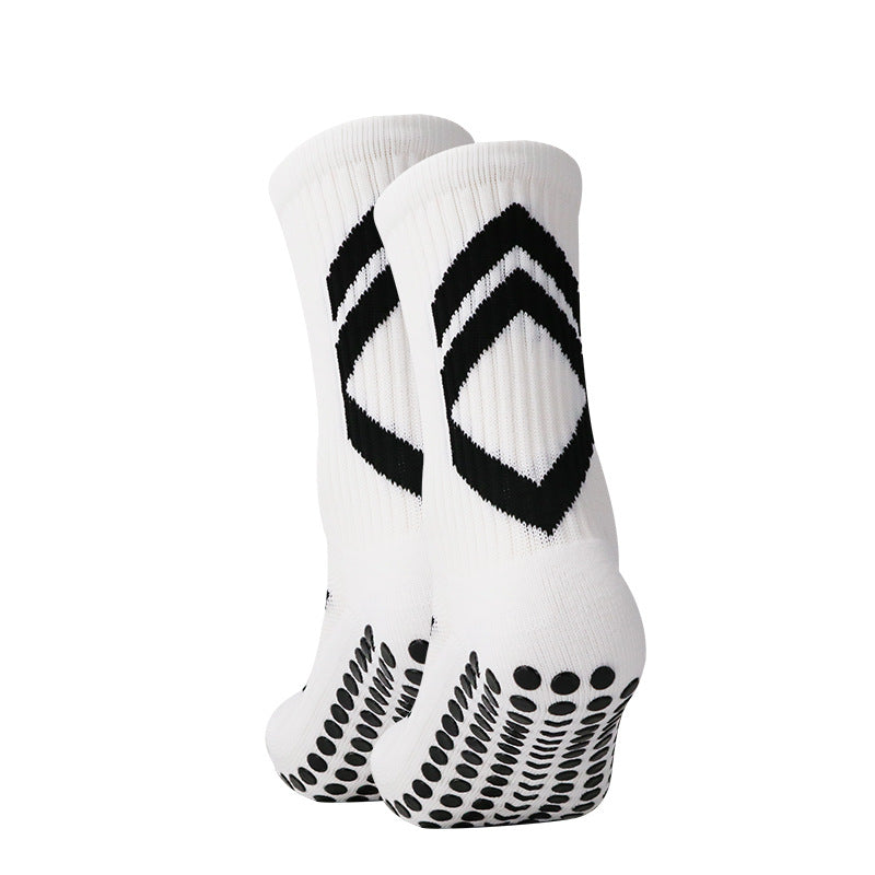 Chaussettes de sport antidérapantes épaissies de football moyen