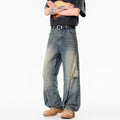 Men's American Style Washed Graduation Jeans