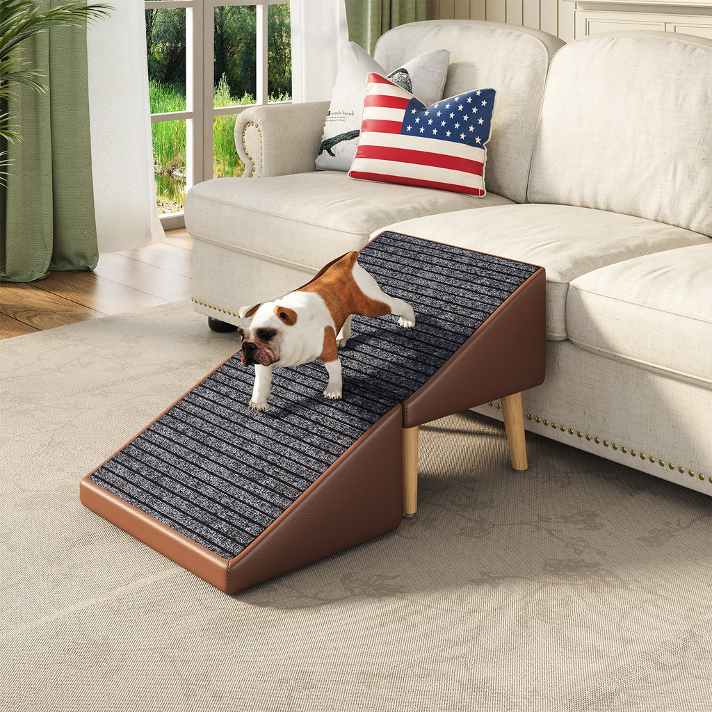 3-en-1 Dog Ramp 18.89"×17.91"×20.08" avec stockage – Étables pour chiens âgés et blessés &
