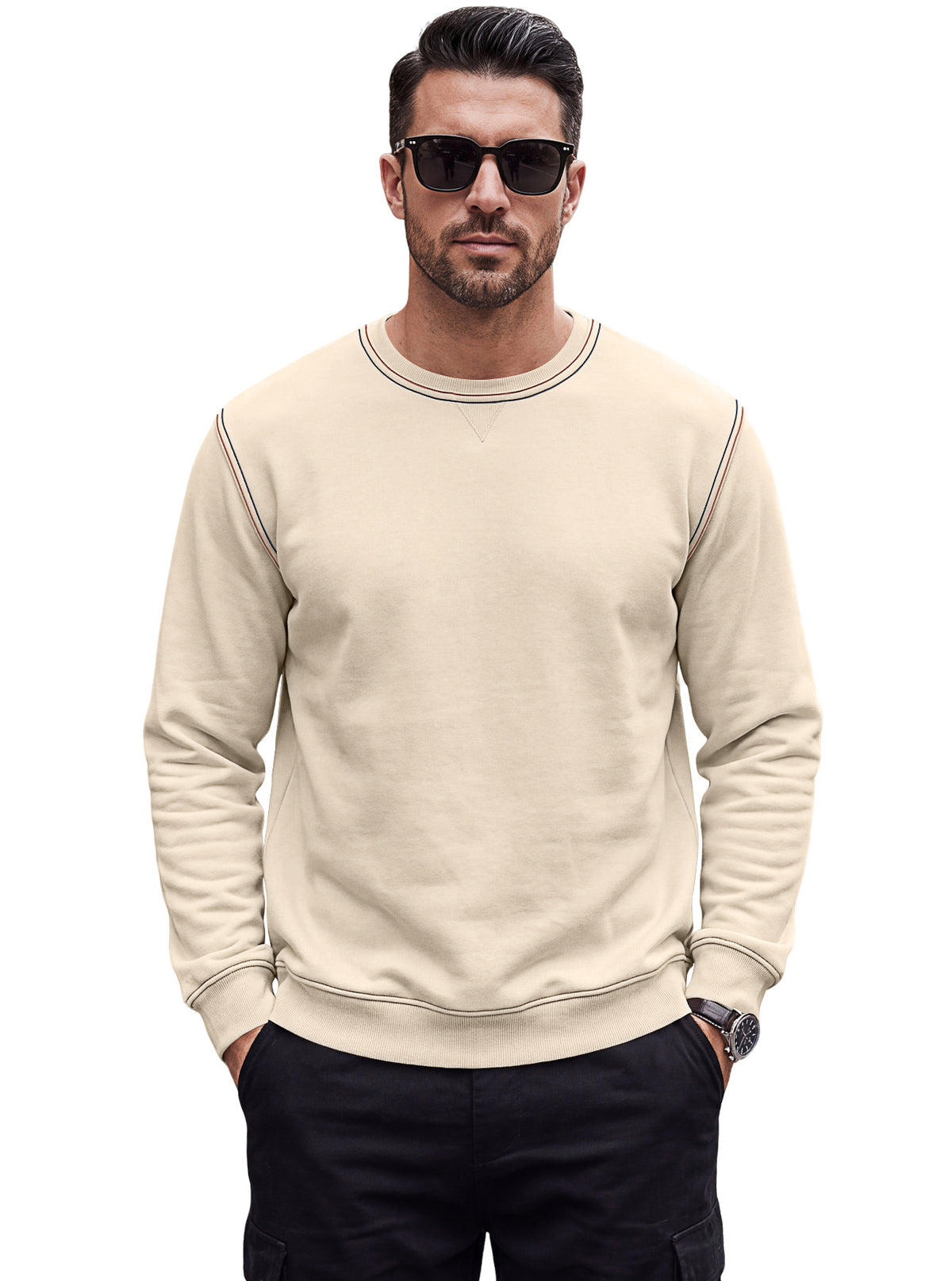 Haut de la couche de base brossé de tissu d'automne pour hommes