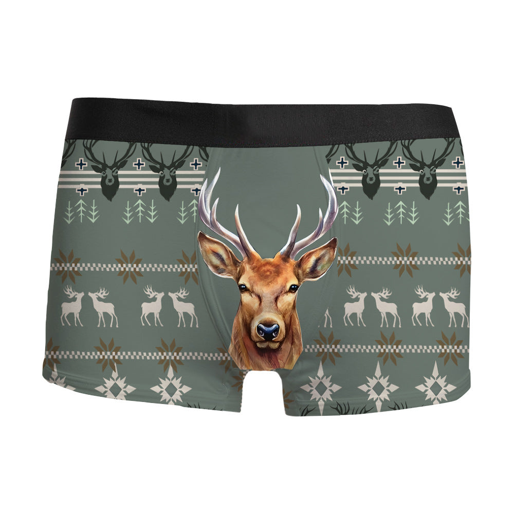 Sous-vêtements homme imprimé 3D de Noël respirant