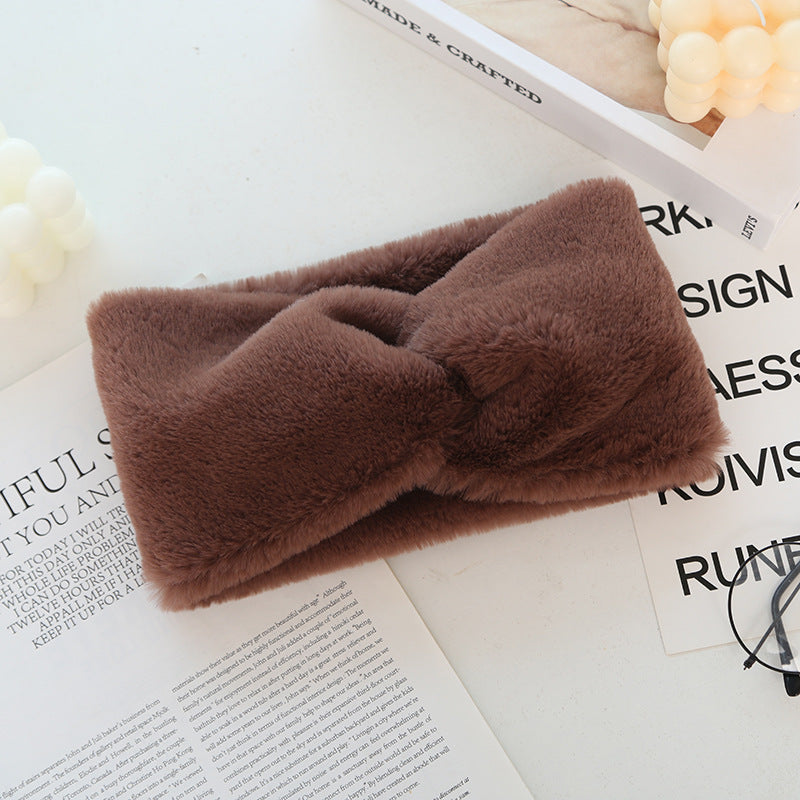 Warmth Elastic Knotted Sports Headband En peluche Headband Headcarf Femmes