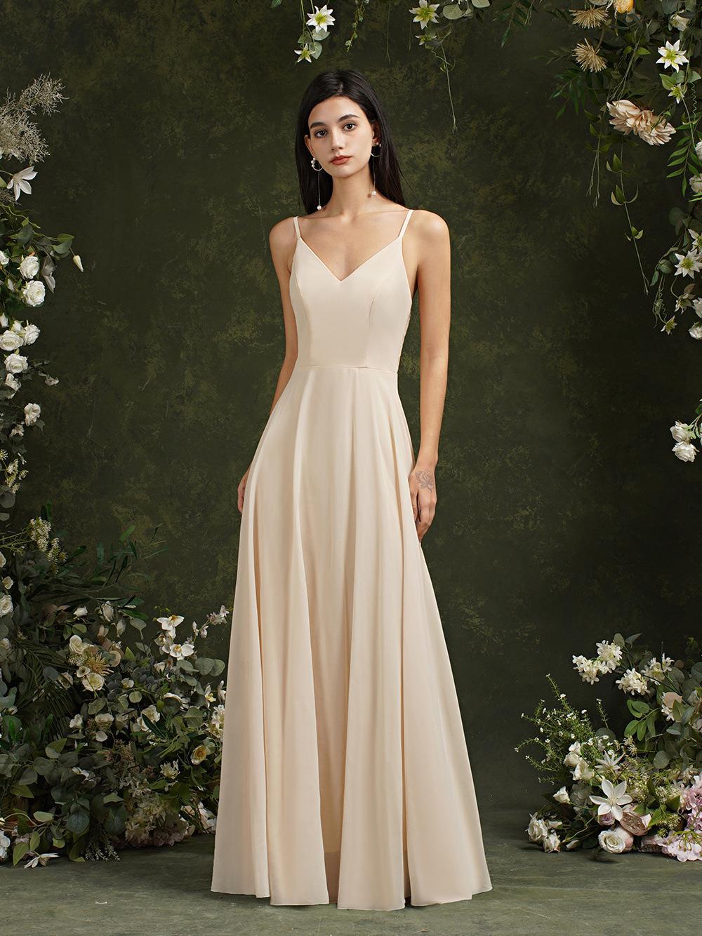 Printemps Banquet Stage Party European and American Deep V Robe