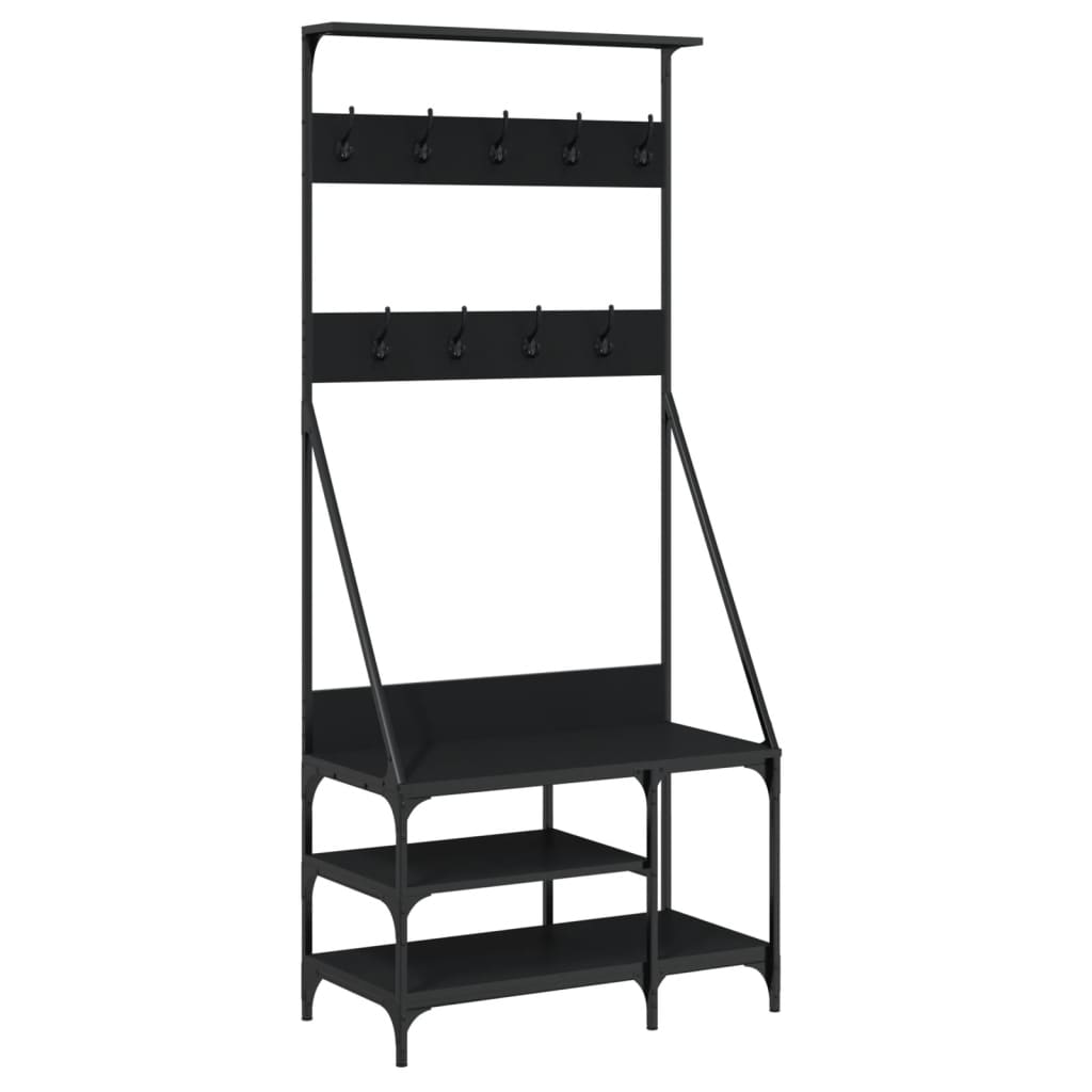 Rack de vêtements avec plateau de chaussures 80x Rack de vêtements avec