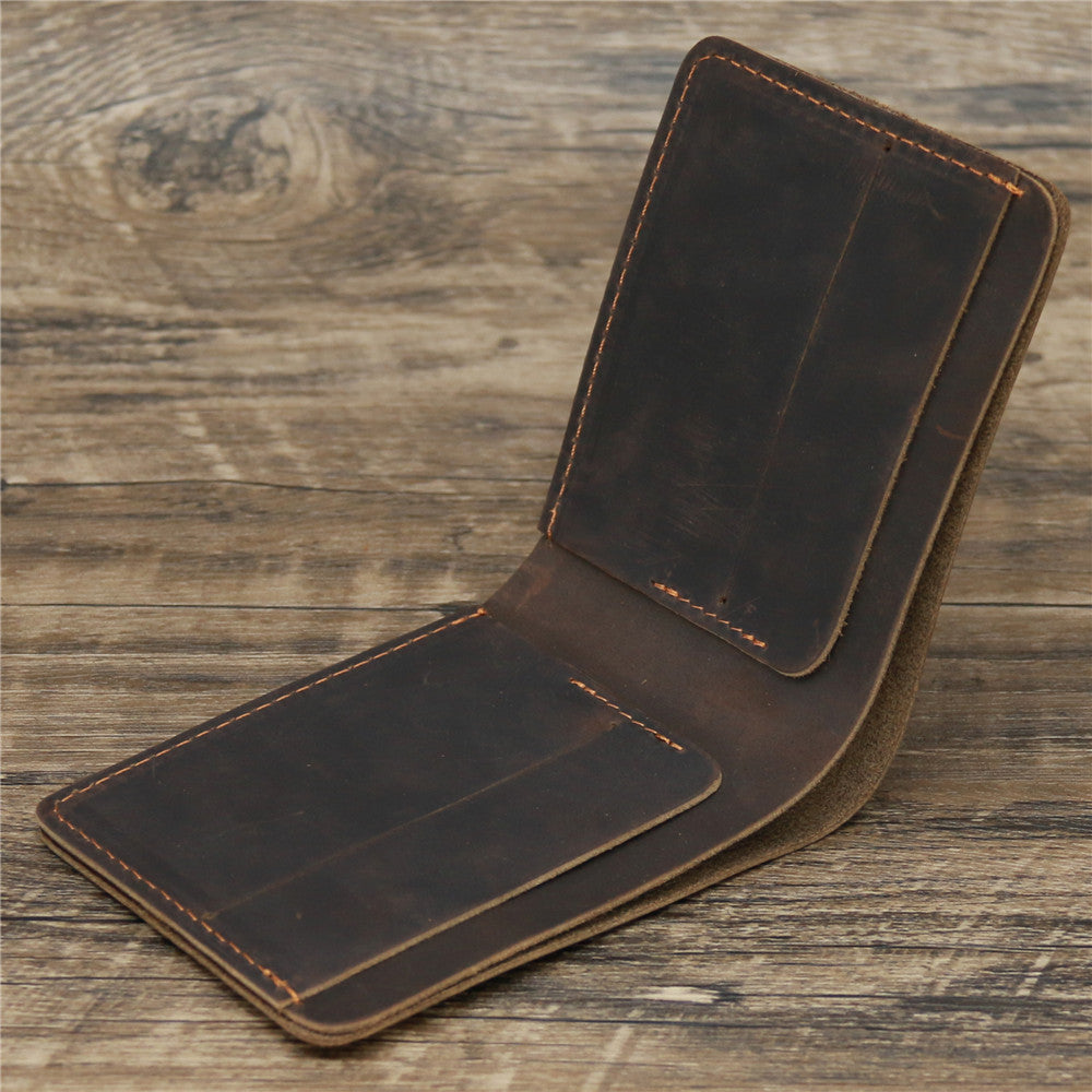Crazy Horse en cuir pour hommes Wallet European and American Retro