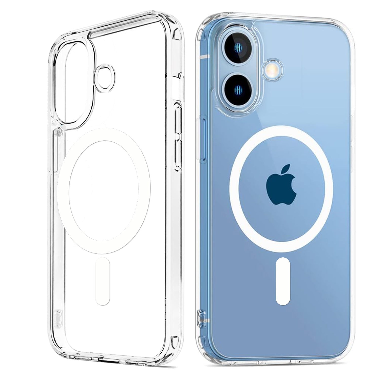Étui de téléphone transparent anti-éblouissement tout compris