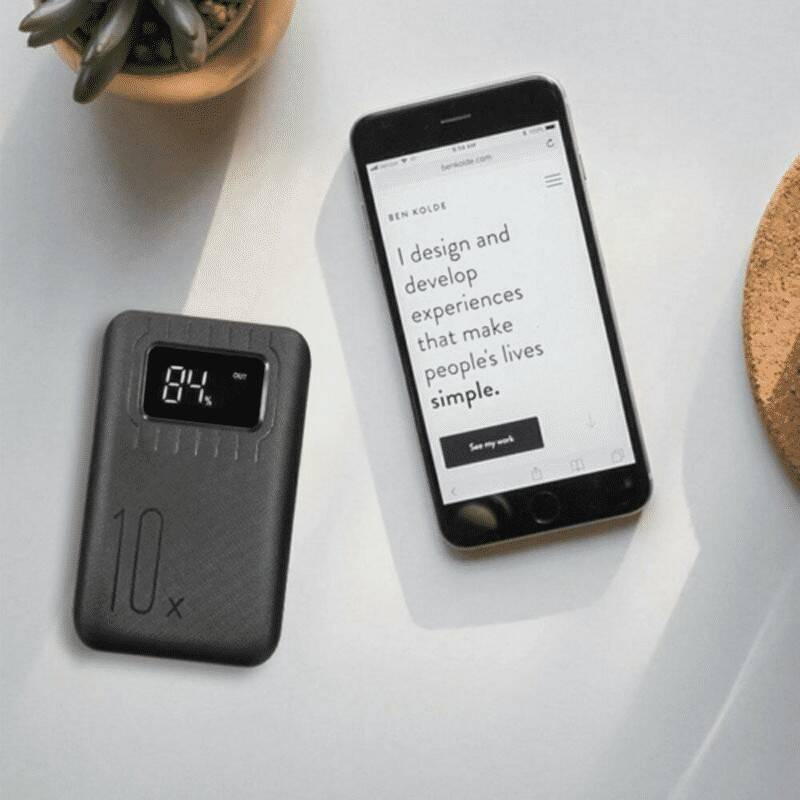 10 000 MAh Portable Fast Charger Power Bank avec double USB