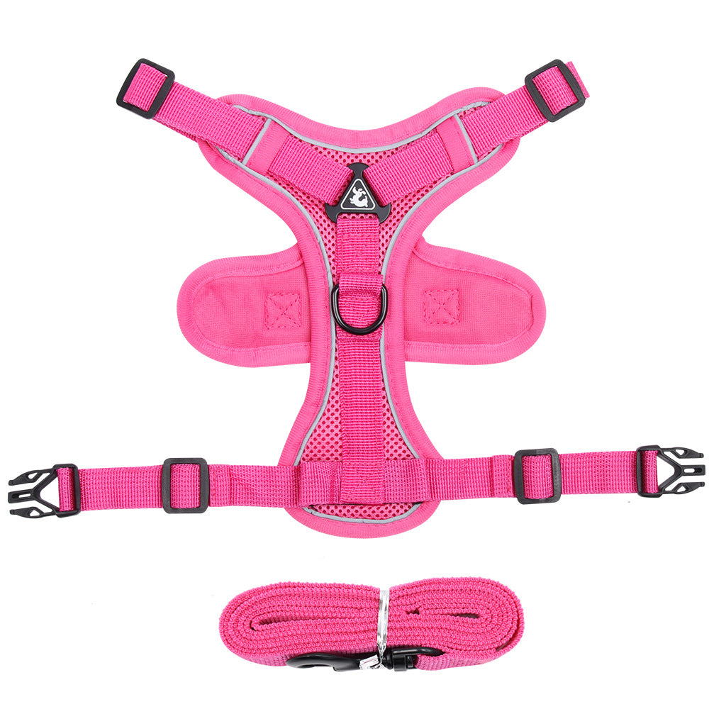 Grande Harnais Cat et jeu de laisse Escape Proof Mesh Vest réglable avec bandes réfléchissantes