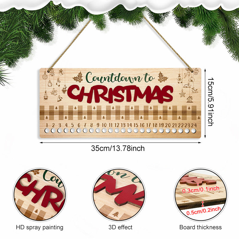 Décoration murale en bois du comte de Noël