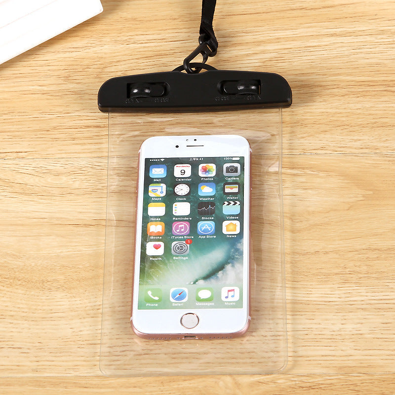 Sac de téléphone portable lumineux scellé plage transparente Couverture imperméable