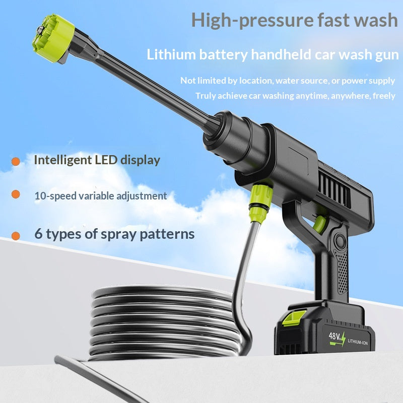 Lave-auto rechargeable portatif à batterie à haute pression