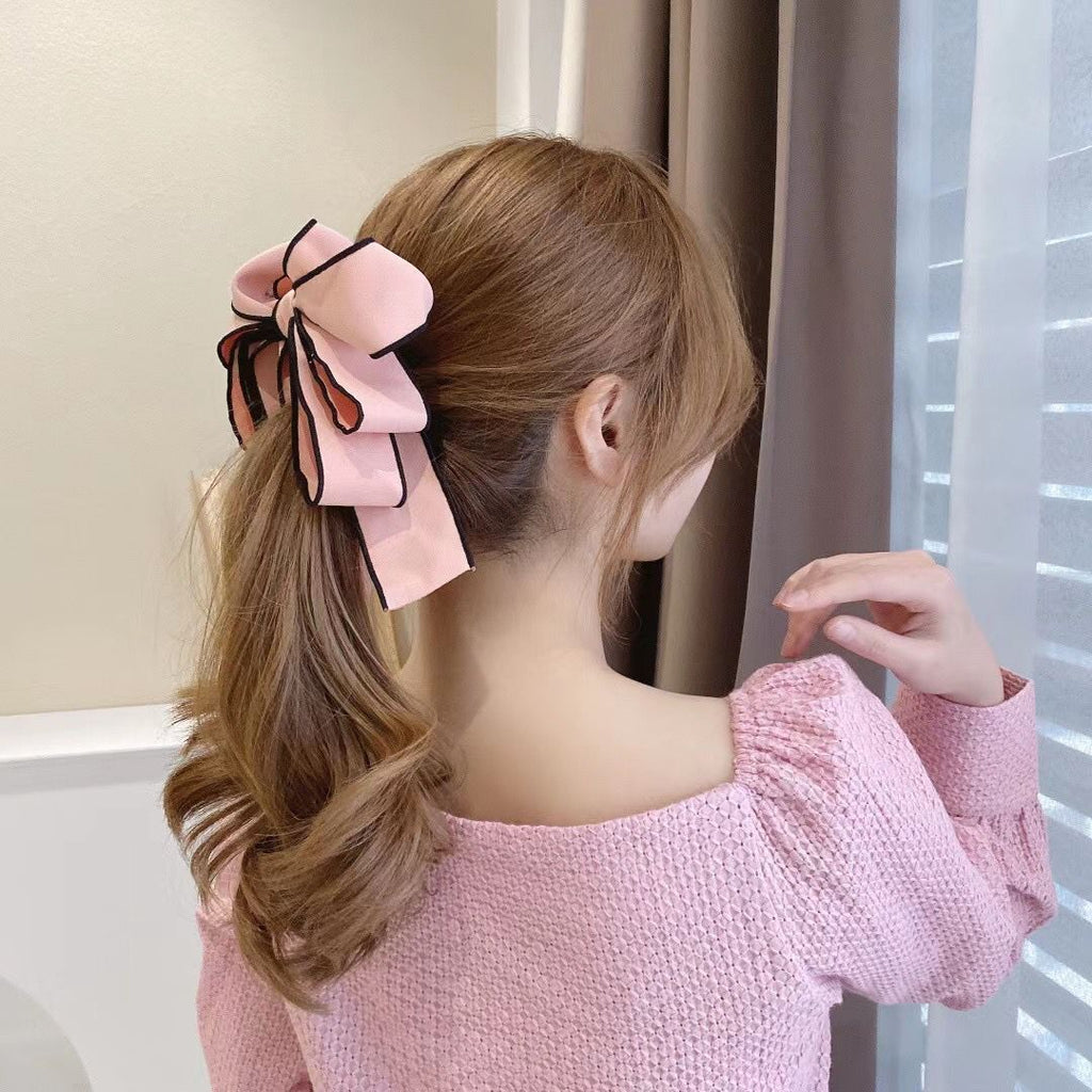 Banana Clip cheveux ornement avec ruban Bow