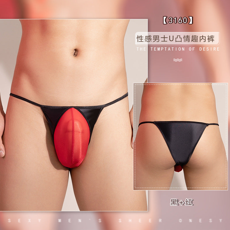 Simple ultra-mince homme trois points See-through Low Waist Panties